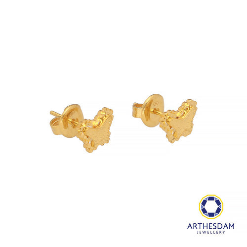 Arthesdam Jewellery 916 Gold Faceted Butterfly Earrings
