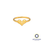 Arthesdam Jewellery 916 Gold Geometric Heart Ring