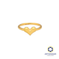 Arthesdam Jewellery 916 Gold Geometric Heart Ring