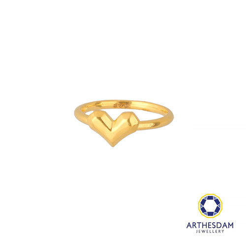 Arthesdam Jewellery 916 Gold Geometric Heart Ring