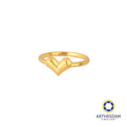 Arthesdam Jewellery 916 Gold Geometric Heart Ring