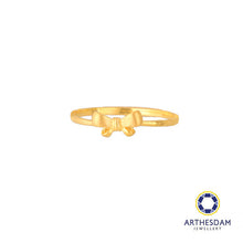 Load image into Gallery viewer, Arthesdam Jewellery 916 Gold Ribbon Bow Ring
