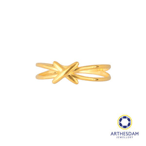Arthesdam Jewellery 916 Gold Double Layer X Ring