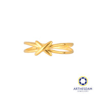 Arthesdam Jewellery 916 Gold Double Layer X Ring