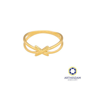 Arthesdam Jewellery 916 Gold Double Layer X Ring