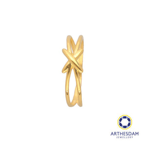 Arthesdam Jewellery 916 Gold Double Layer X Ring