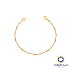Arthesdam Jewellery 916 Gold 3-Toned Tube and Ball Bracelet