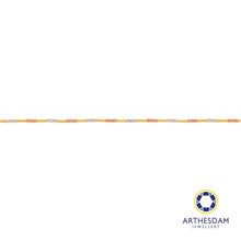 Load image into Gallery viewer, Arthesdam Jewellery 916 Gold 3-Toned Tube and Ball Bracelet
