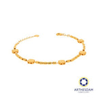 Arthesdam Jewellery 916 Gold Square Sui Sui Bing Tube Bracelet