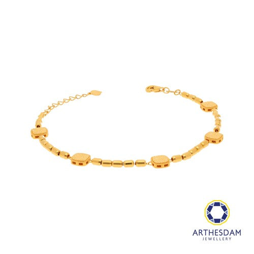 Arthesdam Jewellery 916 Gold Square Sui Sui Bing Tube Bracelet