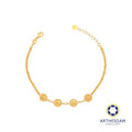 Arthesdam Jewellery 916 Gold Ping An Xi Le Sparkly Tube and Ball Bracelet