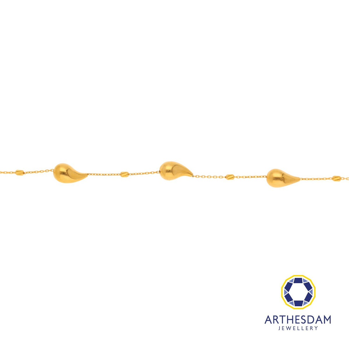 Arthesdam Jewellery 916 Gold Classy Raindrop Bracelet