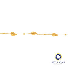 Load image into Gallery viewer, Arthesdam Jewellery 916 Gold Classy Raindrop Bracelet
