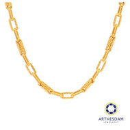 Arthesdam Jewellery 916 Gold Alternate Links and Tubes Chain