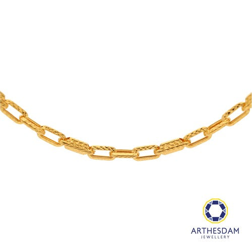 Arthesdam Jewellery 916 Gold Alternate Links and Tubes Chain