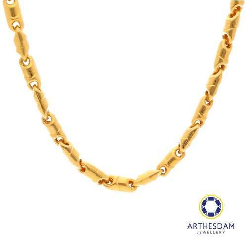 Arthesdam Jewellery 916 Gold High Polishing Thick Tube Chain