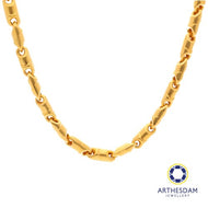 Arthesdam Jewellery 916 Gold High Polishing Thick Tube Chain