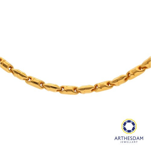 Arthesdam Jewellery 916 Gold High Polishing Thick Tube Chain