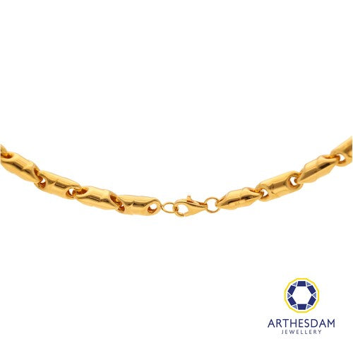 Arthesdam Jewellery 916 Gold High Polishing Thick Tube Chain