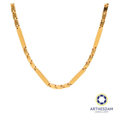 Arthesdam Jewellery 916 Gold Sandy Square Tube Chain