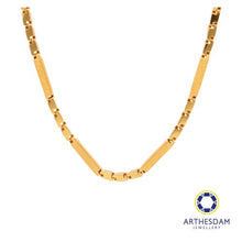 Load image into Gallery viewer, Arthesdam Jewellery 916 Gold Sandy Square Tube Chain
