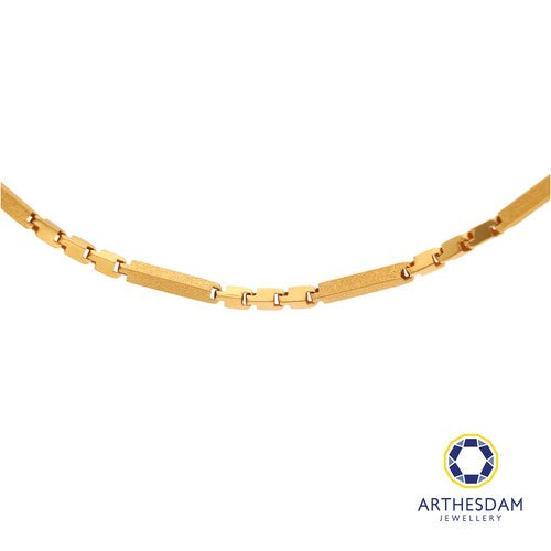 Arthesdam Jewellery 916 Gold Sandy Square Tube Chain
