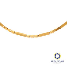 Load image into Gallery viewer, Arthesdam Jewellery 916 Gold Sandy Square Tube Chain
