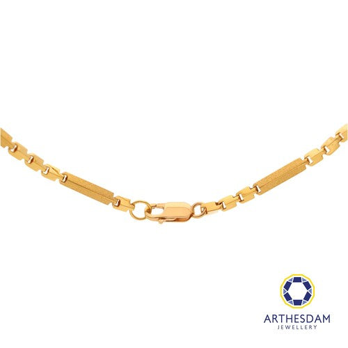 Arthesdam Jewellery 916 Gold Sandy Square Tube Chain