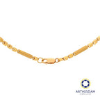 Arthesdam Jewellery 916 Gold Sandy Square Tube Chain