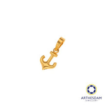 Load image into Gallery viewer, Arthesdam Jewellery 916 Gold Mini Anchor Pendant

