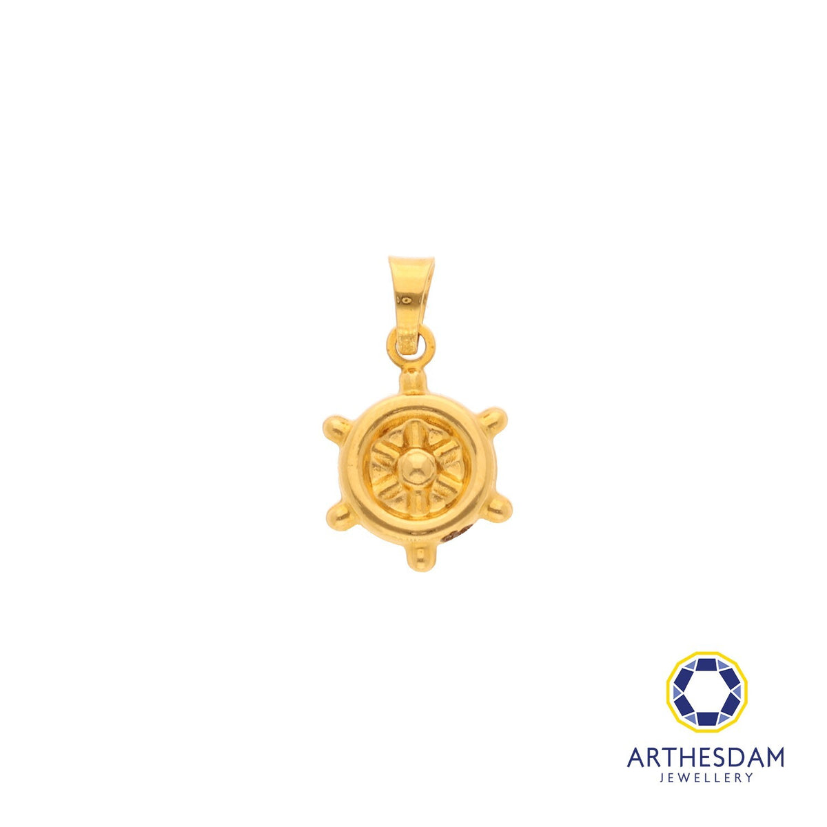 Arthesdam Jewellery 916 Gold Mini Anchor Wheel Pendant