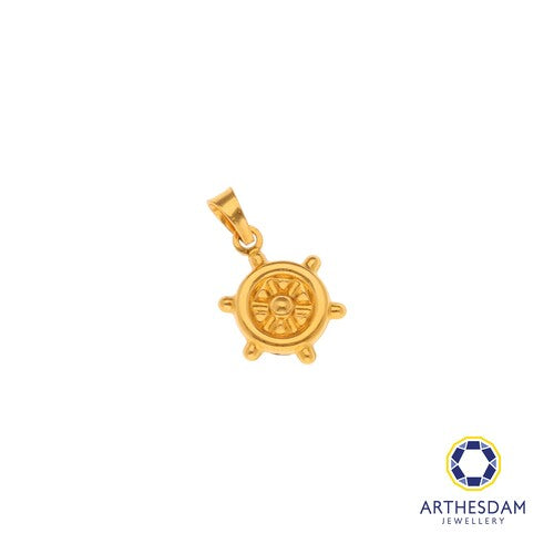 Arthesdam Jewellery 916 Gold Mini Anchor Wheel Pendant