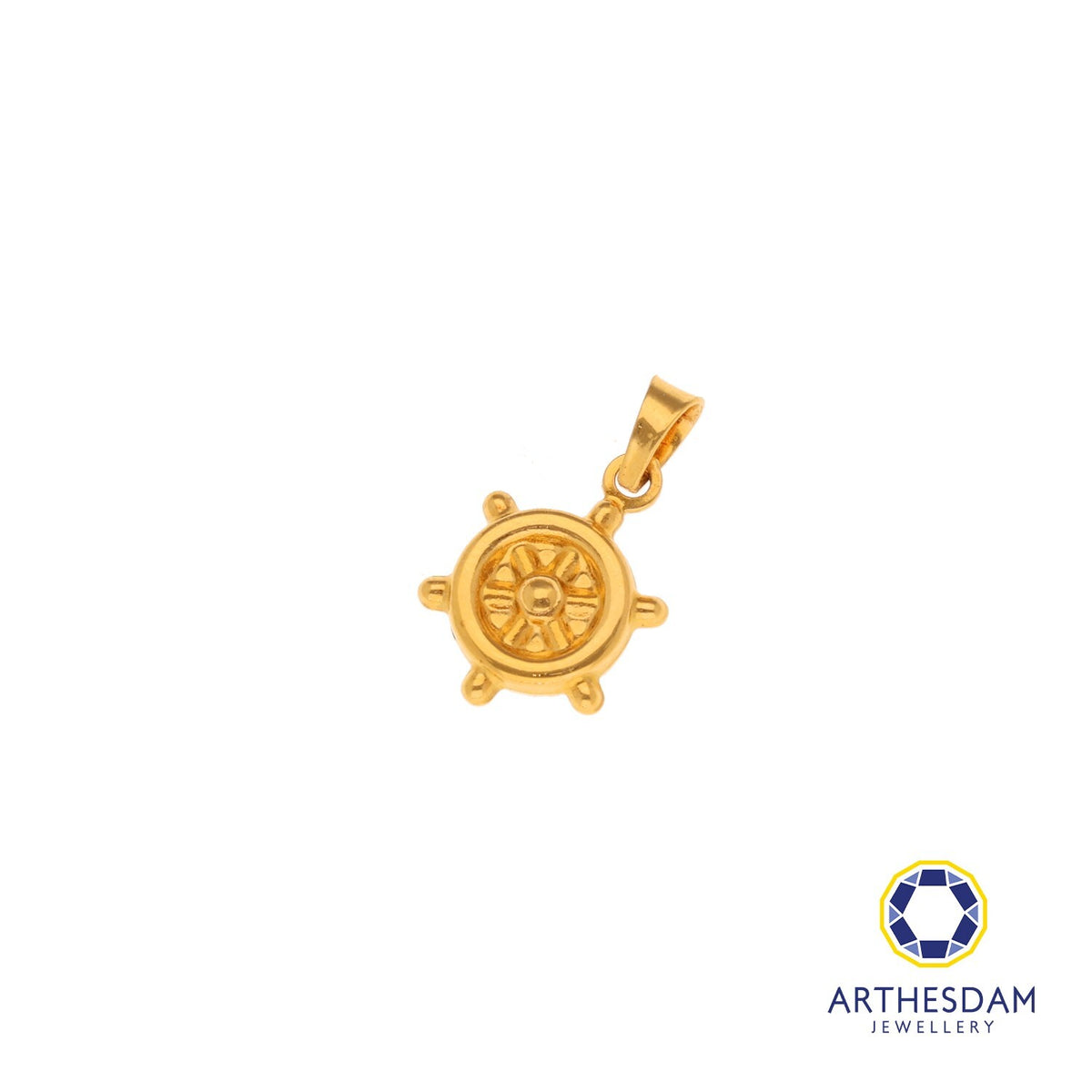 Arthesdam Jewellery 916 Gold Mini Anchor Wheel Pendant