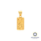 Arthesdam Jewellery 916 Gold Sui Sui Bing Gold Bar Pendant