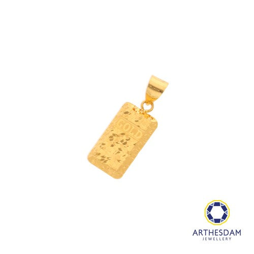 Arthesdam Jewellery 916 Gold Sui Sui Bing Gold Bar Pendant