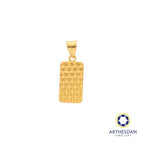 Arthesdam Jewellery 916 Gold Sui Sui Bing Gold Bar Pendant