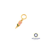 Arthesdam Jewellery 916 Gold Tiny Rose Enamel Charm
