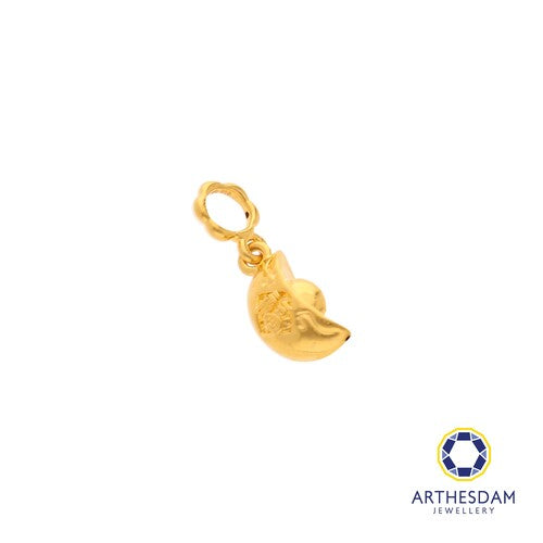 Arthesdam Jewellery 916 Gold Tiny Fu Ingot Charm