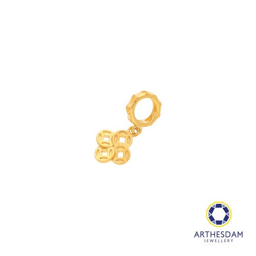 Arthesdam Jewellery 916 Gold 4 Lucky Coin Charm