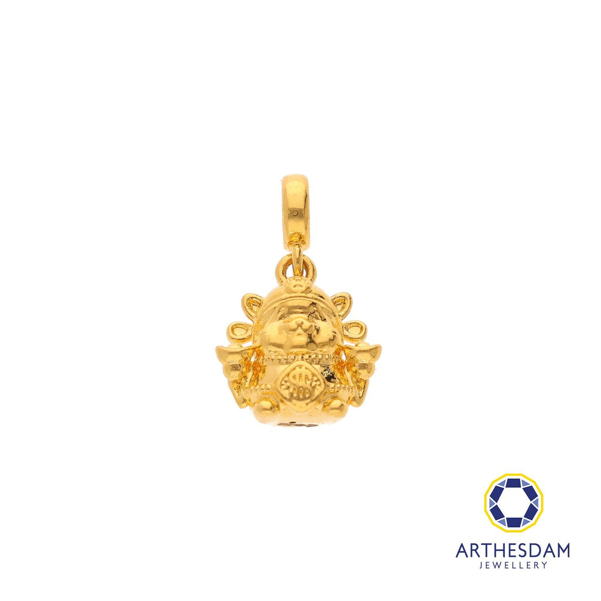 Arthesdam Jewellery 916 Gold God of Fortune Cai Shen Ye Charm