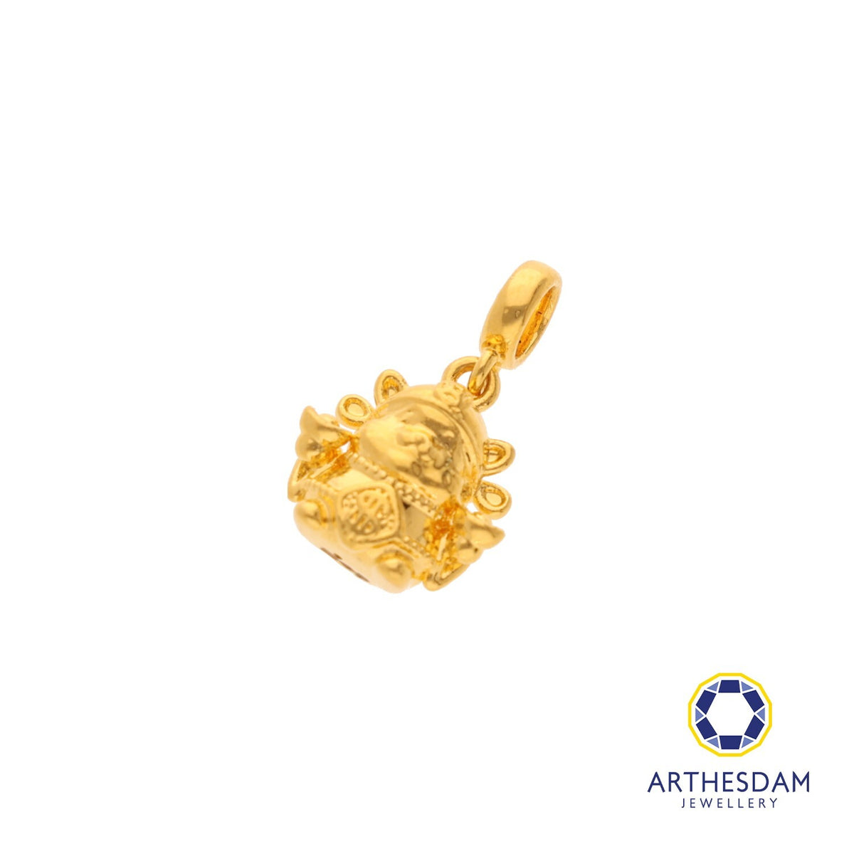 Arthesdam Jewellery 916 Gold God of Fortune Cai Shen Ye Charm