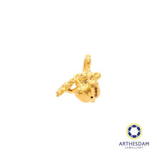 Load image into Gallery viewer, Arthesdam Jewellery 916 Gold Bear with Flower Charm
