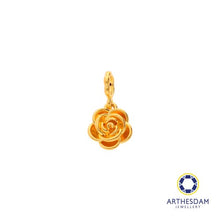 Load image into Gallery viewer, Arthesdam Jewellery 916 Gold Mini Blooming Rose Charm
