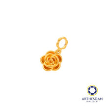 Load image into Gallery viewer, Arthesdam Jewellery 916 Gold Mini Blooming Rose Charm
