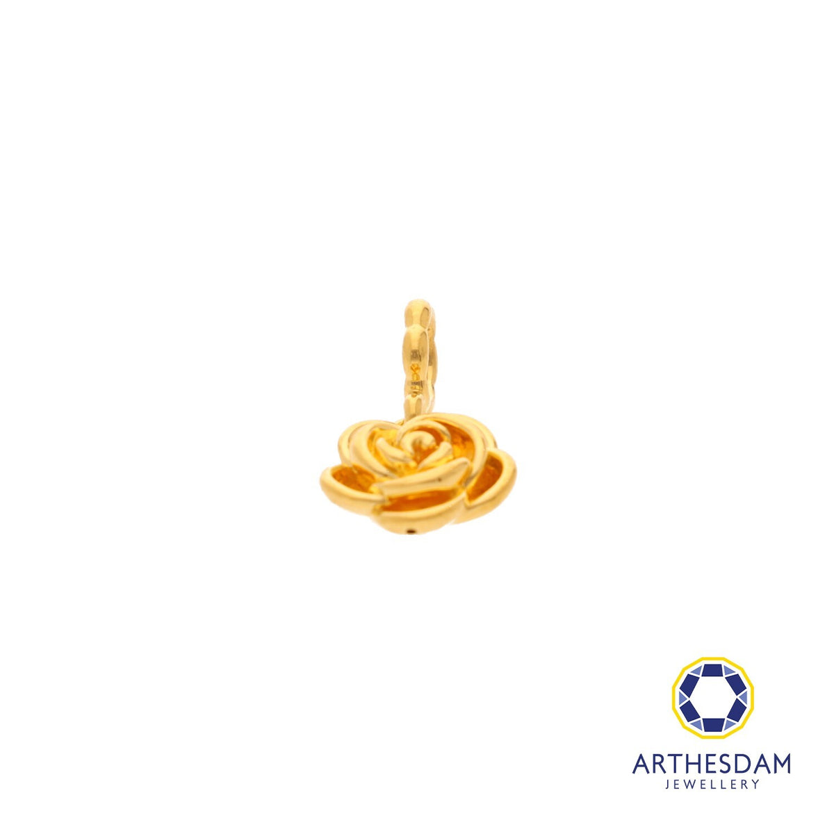 Arthesdam Jewellery 916 Gold Mini Blooming Rose Charm