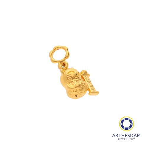 Arthesdam Jewellery 916 Gold Mini Fortune Cat Charm