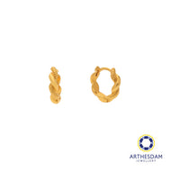 Arthesdam Jewellery 916 Gold Twisted Rope Hoop Earrings