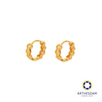 Arthesdam Jewellery 916 Gold Lucky Coin Hoop Earrings