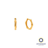 Arthesdam Jewellery 916 Gold Bamboo Hoop Earrings