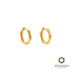 Arthesdam Jewellery 916 Gold Bamboo Hoop Earrings